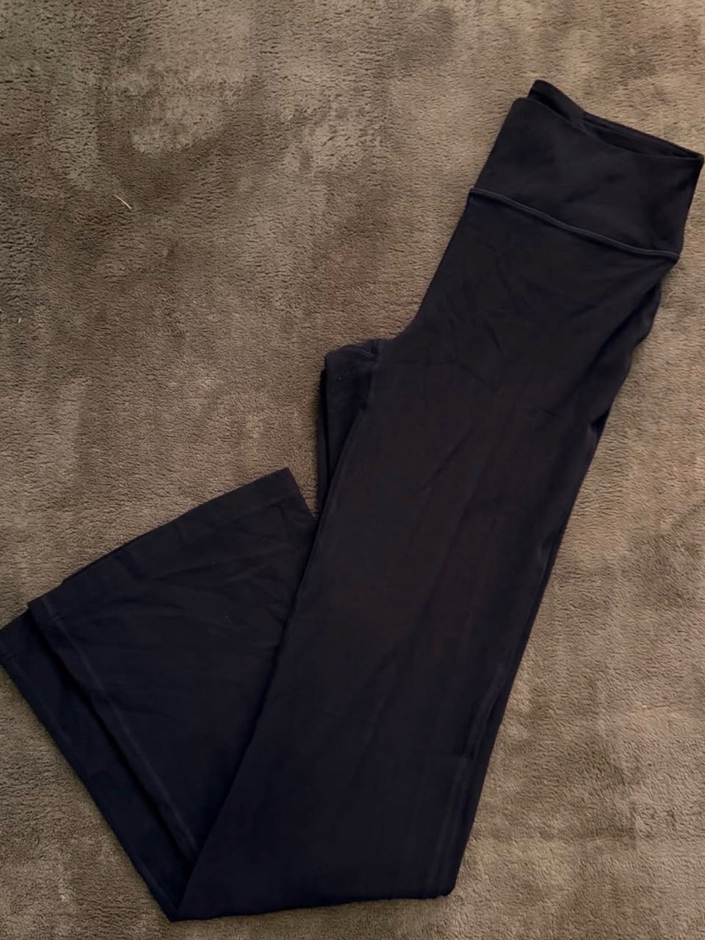 lululemon athletica Black Wide-Leg Fold-Over Waist Pants